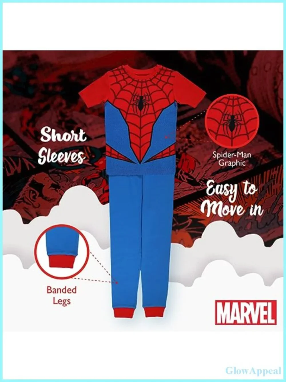Boys 2-Piece Snug-Fit Cotton Matching Holiday Pajama Set Soft Cute Kids